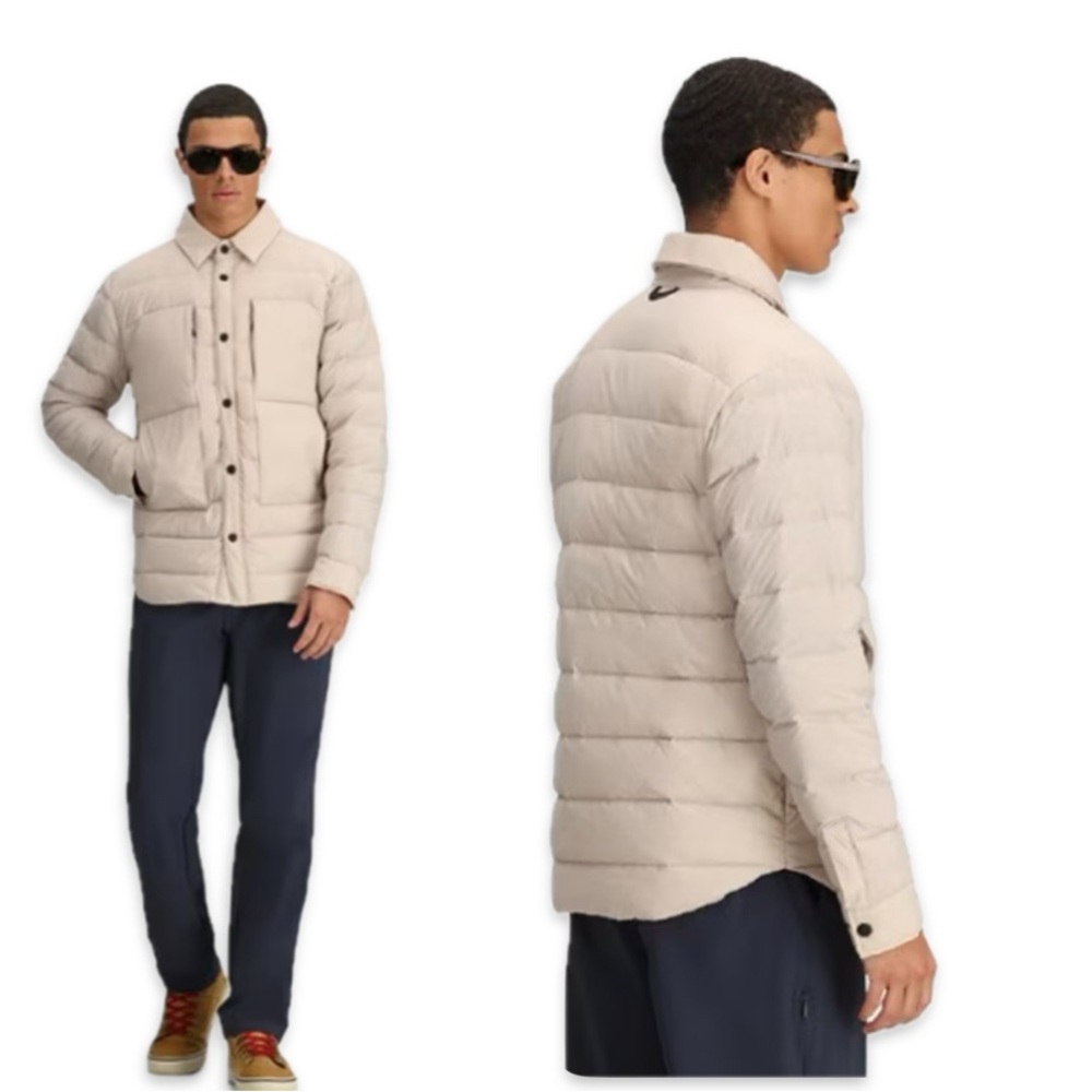 Obermeyer Explorer Down jacket light Men's small cream off white new pockets